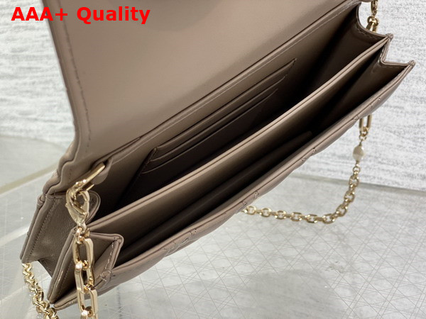 Dior My Dior Mini Bag in Elephant Gray Cannage Lambskin Replica