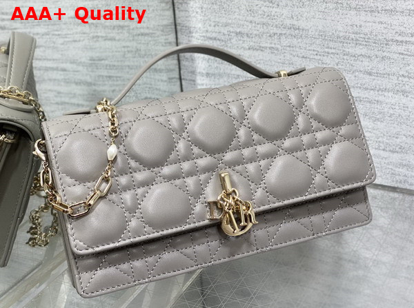 Dior My Dior Mini Bag in Gray Cannage Lambskin Replica