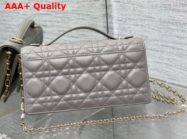 Dior My Dior Mini Bag in Gray Cannage Lambskin Replica