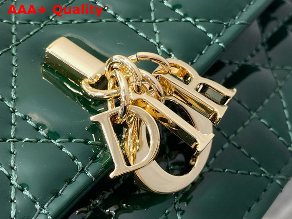 Dior My Dior Mini Bag in Green Patent Cannage Calfskin Replica