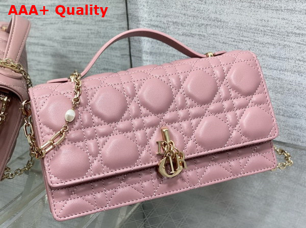 Dior My Dior Mini Bag in Hydrangea Pink Cannage Lambskin Replica