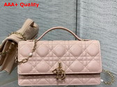 Dior My Dior Mini Bag in Light Pink Cannage Lambskin Replica