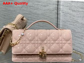 Dior My Dior Mini Bag in Light Pink Patent Cannage Calfskin Replica