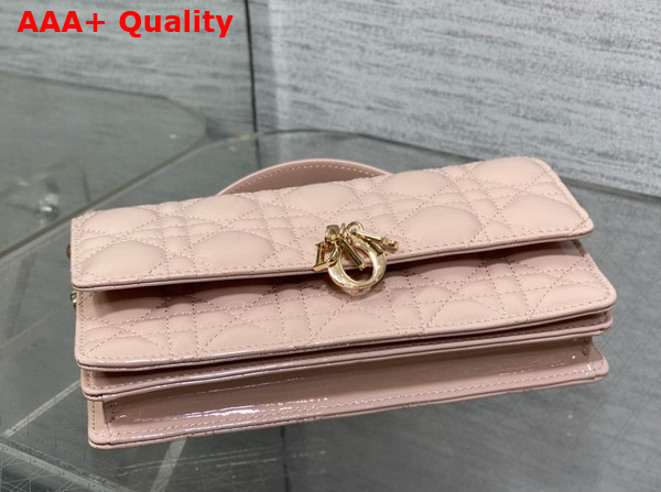 Dior My Dior Mini Bag in Light Pink Patent Cannage Calfskin Replica