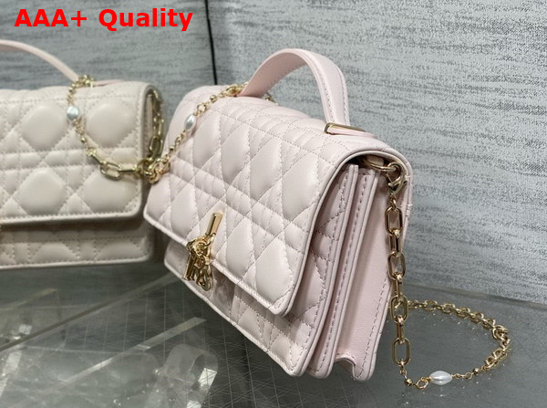Dior My Dior Mini Bag in Pale Pink Cannage Lambskin Replica