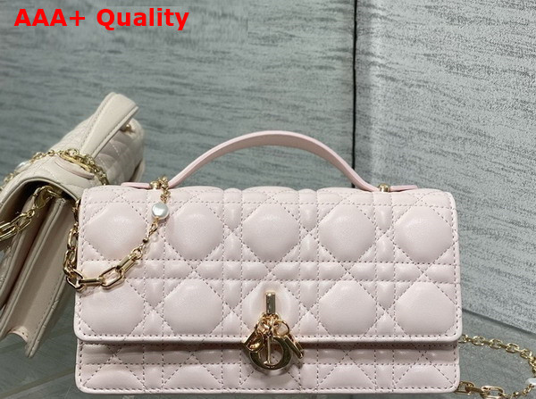 Dior My Dior Mini Bag in Pale Pink Cannage Lambskin Replica