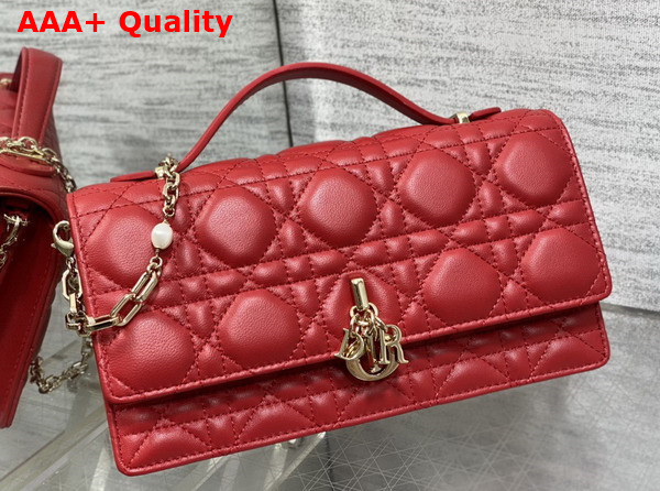 Dior My Dior Mini Bag in Red Cannage Lambskin Replica