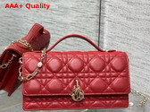 Dior My Dior Mini Bag in Red Cannage Lambskin Replica