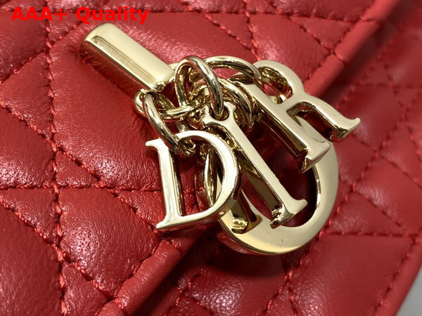 Dior My Dior Mini Bag in Red Cannage Lambskin Replica