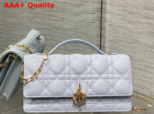 Dior My Dior Mini Bag in Shirt Blue Cannage Lambskin Replica