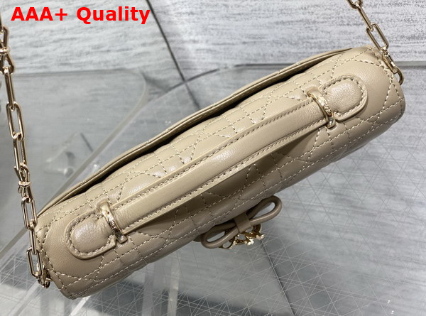 Dior My Dior Mini Bag with Leather Bow Beige Cannage Lambskin Replica