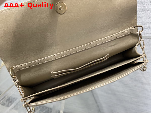 Dior My Dior Mini Bag with Leather Bow Beige Cannage Lambskin Replica