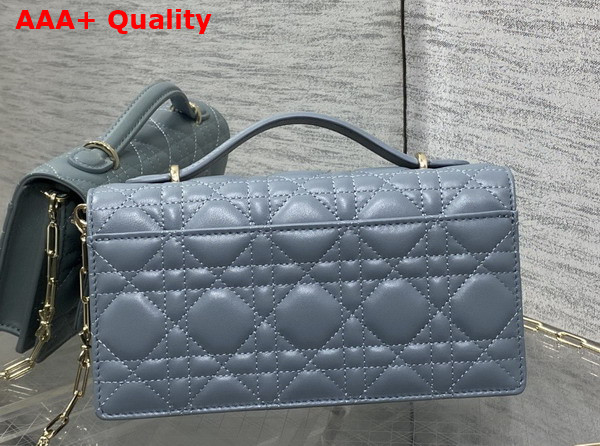 Dior My Dior Mini Bag with Leather Bow Cloud Blue Cannage Lambskin Replica