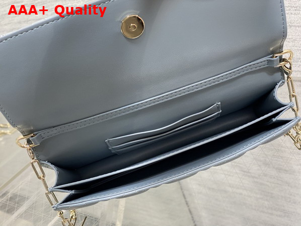 Dior My Dior Mini Bag with Leather Bow Cloud Blue Cannage Lambskin Replica