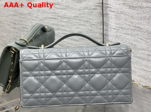 Dior My Dior Mini Bag with Leather Bow Cloud Gray Cannage Lambskin Replica