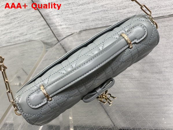 Dior My Dior Mini Bag with Leather Bow Cloud Gray Cannage Lambskin Replica
