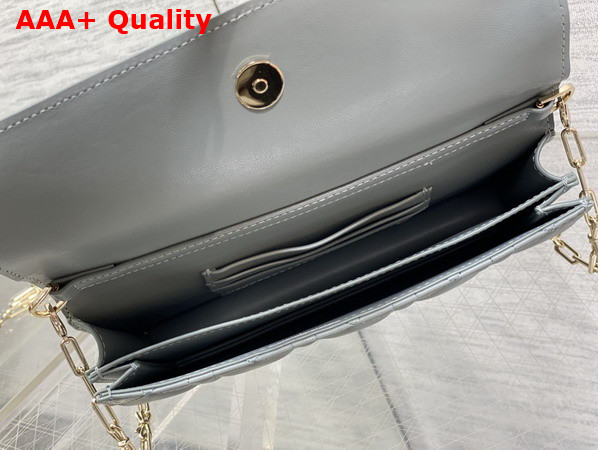 Dior My Dior Mini Bag with Leather Bow Cloud Gray Cannage Lambskin Replica