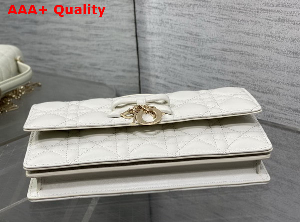 Dior My Dior Mini Bag with Leather Bow Latte Cannage Lambskin Replica