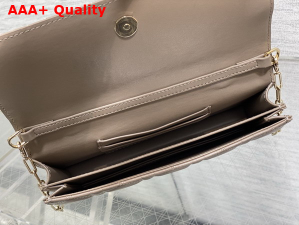 Dior My Dior Mini Bag with Leather Bow Nude Cannage Lambskin Replica