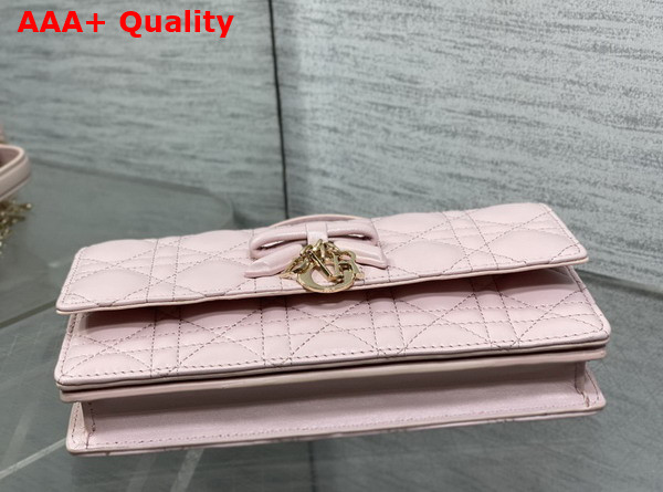 Dior My Dior Mini Bag with Leather Bow Rose Soupir Cannage Lambskin Replica