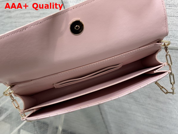 Dior My Dior Mini Bag with Leather Bow Rose Soupir Cannage Lambskin Replica