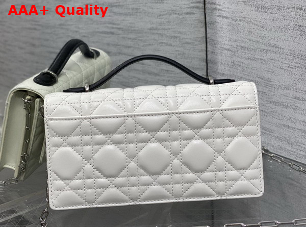 Dior My Dior Mini Bag with Leather Bow Tow Tone Latte and Black Cannage Lambskin Replica