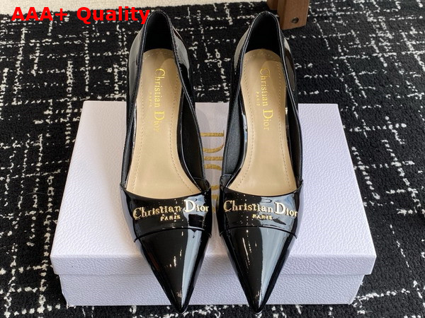 Dior My Dior Pump in Black Patent Calfskin Replica