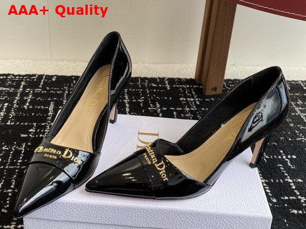 Dior My Dior Pump in Black Patent Calfskin Replica