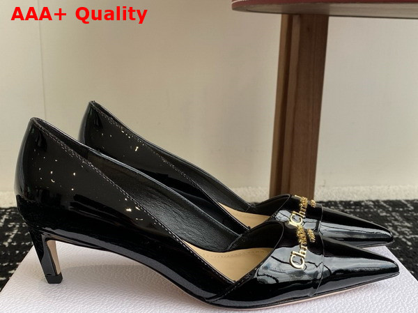 Dior My Dior Pump in Black Patent Calfskin Replica