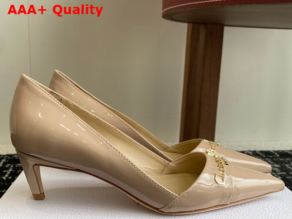 Dior My Dior Pump in Nude Patent Calfskin Replica