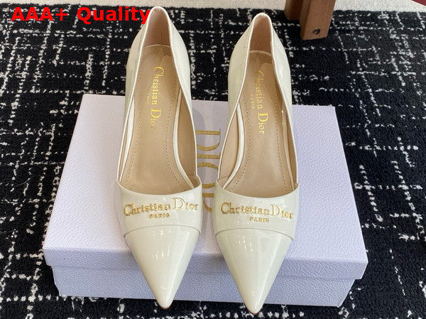 Dior My Dior Pump in White Patent Calfskin Replica
