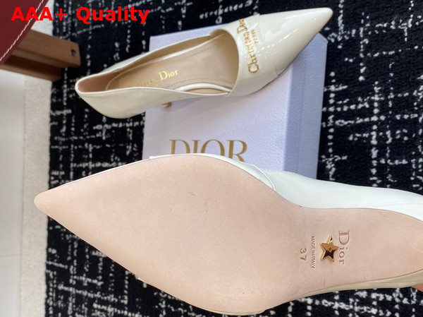 Dior My Dior Pump in White Patent Calfskin Replica