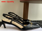Dior My Dior Slingback Pump in Black Supple Calfskin Replica
