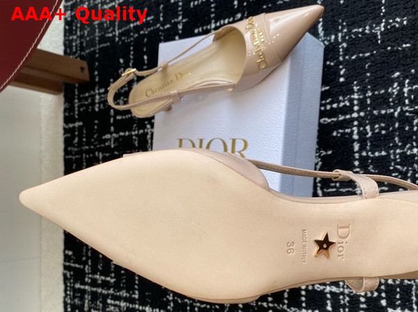 Dior My Dior Slingback Pump in Nude Patent Calfskin Replica