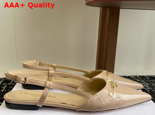 Dior My Dior Slingback Pump in Nude Patent Calfskin Replica
