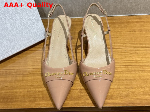 Dior My Dior Slingback Pump in Rose des Vents Patent Calfskin Replica