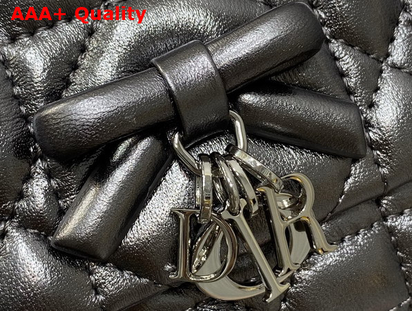 Dior My Tender Dior Top Handle Mini Bag in Anthracite Macrocannage Lambskin Replica