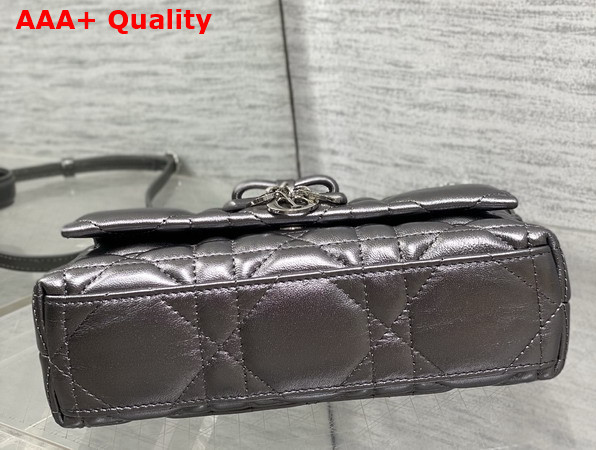 Dior My Tender Dior Top Handle Mini Bag in Anthracite Macrocannage Lambskin Replica