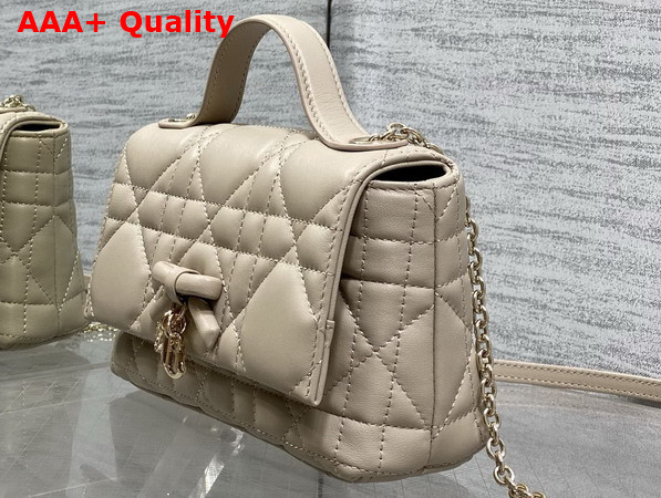 Dior My Tender Dior Top Handle Mini Bag in Beige Macrocannage Lambskin Replica