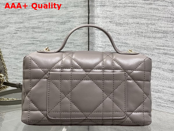 Dior My Tender Dior Top Handle Mini Bag in Gray Macrocannage Lambskin Replica
