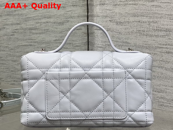 Dior My Tender Dior Top Handle Mini Bag in Ice Blue Macrocannage Lambskin Replica