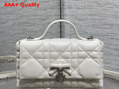 Dior My Tender Dior Top Handle Mini Bag in Latte Macrocannage Lambskin Replica