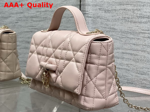 Dior My Tender Dior Top Handle Mini Bag in Pink Macrocannage Lambskin Replica