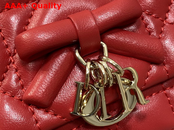 Dior My Tender Dior Top Handle Mini Bag in Red Macrocannage Lambskin Replica