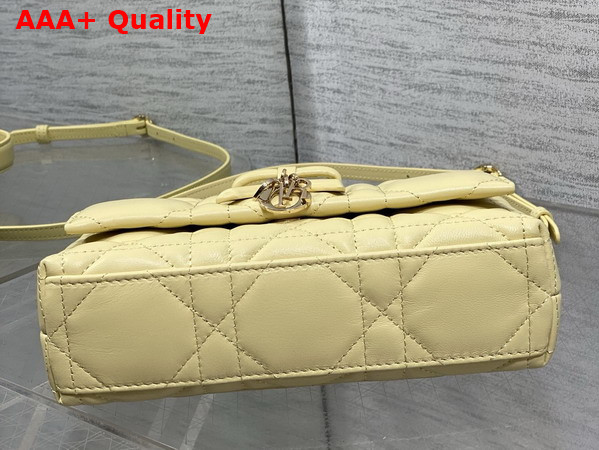 Dior My Tender Dior Top Handle Mini Bag in Yellow Macrocannage Lambskin Replica