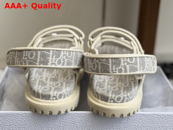 Dior Mydior Sandal White and Gray Dior Oblique Jacquard Replica