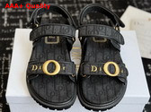 Dior Mydior Sandal in Black Dior Oblique Jacquard Replica