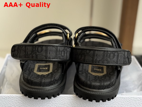 Dior Mydior Sandal in Black Dior Oblique Jacquard Replica