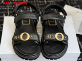 Dior Mydior Sandal in Black Lambskin Replica