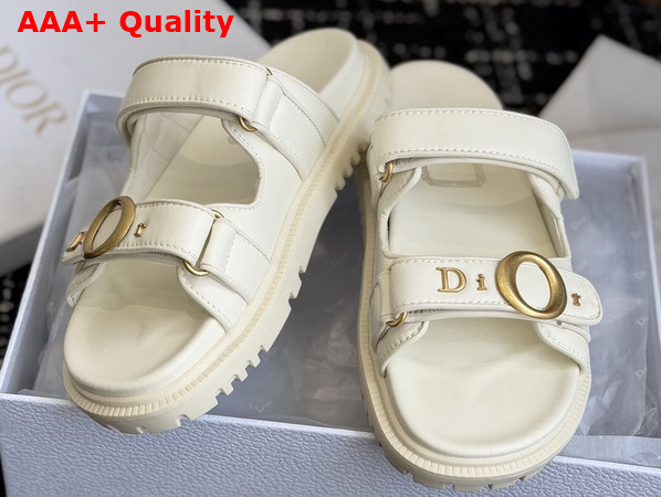 Dior Mydior Slide in White Lambskin Replica